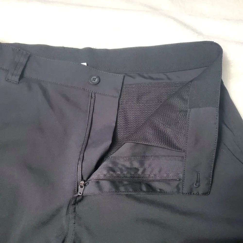 Mens Black Stretch Golf Shorts Size 34